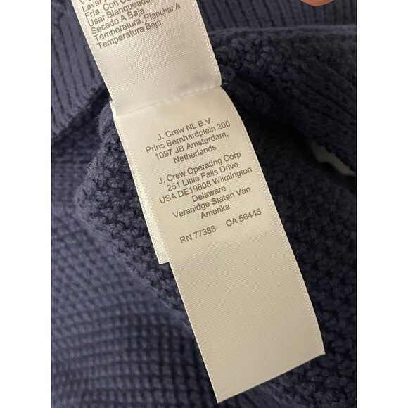 J. Crew Womens Pullover Sweater Small S Navy Blue Cable Knit chunky BM302 NWT - Picture 8 of 13